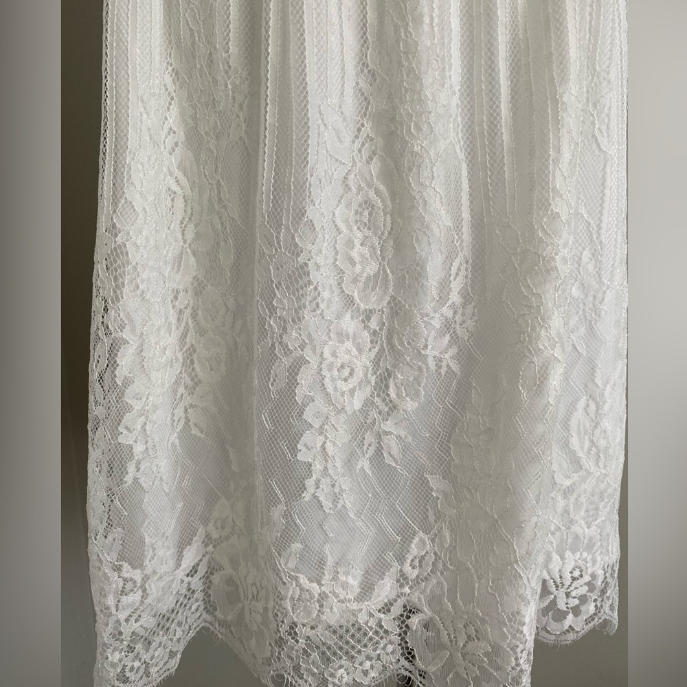 Vintage White Lace Dress Brand: Rainbow. Made in USA Women’s Size M. Scoop back - Picture 9 of 12